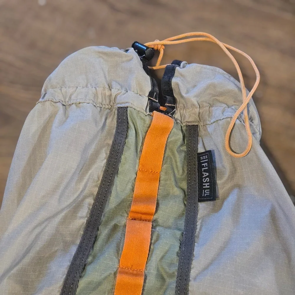 REI Flash UL Backpack OS Unisex Grey Orange Hiking Ultralight Packable Daypack